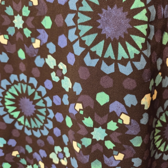 Merona Blue and Aqua Patterned Short Sleeve Dress NWT - Picture 5 of 10